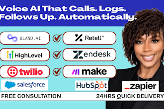 integrate bland ai retell ai salesforce hubspot gohighlevel zendesk twilio make