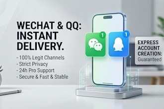 professional wechat and qq account creation services