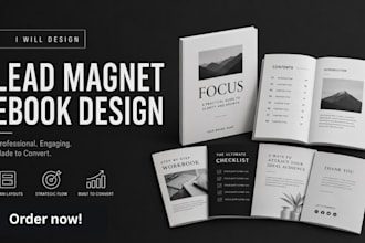 design PDF lead magnet design with high conversion rate, top ranking