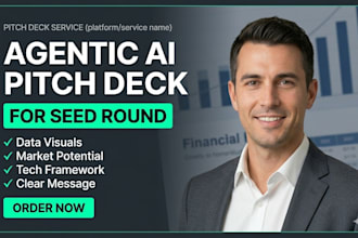 build agentic ai pitch deck for seed round with data visuals