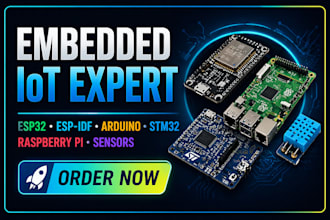 develop esp32 esp idf iot firmware arduino stm32 raspberry pi sensors