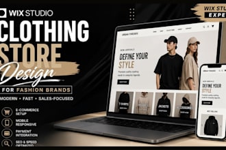 design wix studio clothing store ecommerce website for fashion brand