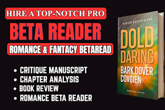 beta read your fantasy or erotical romance novels, books