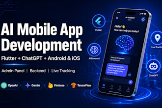 do ai mobile app development, flutter app, ai chatbot development