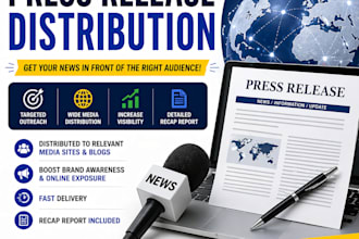 distribute your press release to media sites and blogs