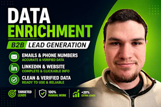 data enrichment, data cleaning and b2b lead generation