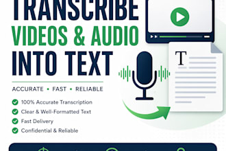 accurately transcribe audio or video into text