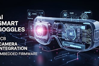 design ai smart goggles pcb, camera integration and embedded firmware