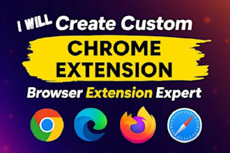 develop custom chrome extension or browser extension