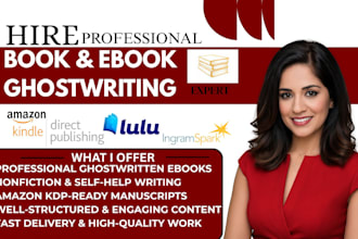 be your ghostwriter, ebook writer, nonfiction, selfhelp, romance for amazon KDP