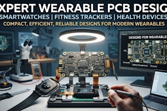 design wearable pcb for smartwatch, fitness tracker and health device