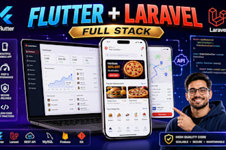 build flutter app with laravel API backend