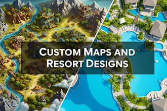 design custom fantasy maps and resort layouts