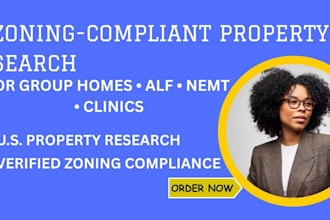 find zoning compliant property for group home, alf, nemt, clinic