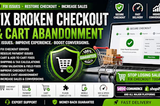 fix broken checkout and reduce cart abandonment fast