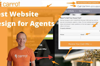 revamp, redesign wix carrot website, wix real estate investors website, rentals