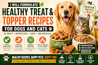 healthy dog and cat treat and topper recipes for optimal nutrition