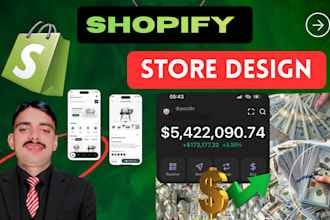 build shopify store design,redesign shopify website with SEO shopify dropshiping