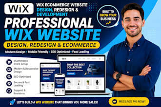 wix ecommerce website, wix website redesign and website development wix website