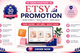 do etsy listing promotion, etsy seo to boost etsy traffic for etsy sales