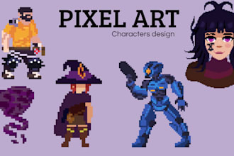 make pixel art characters
