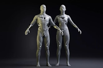 humanoid robot metahuman character,3d heavy armor outfit,cc4 avatar,ue5,meta rig