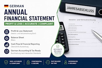 prepare german annual financial statement, accounting profit and loss