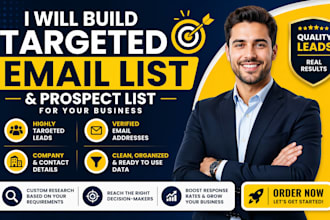 build targeted email list and prospect list for your business