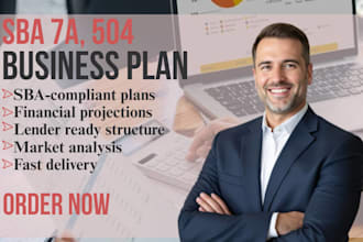 write an sba business plan for 7a and 504 loan funding approval
