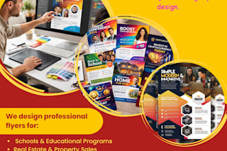 design eye catching flyers, and banner graphics