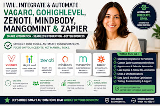 integrate vagaro gohighlevel zenoti slack mindbody mangomint zapier automation