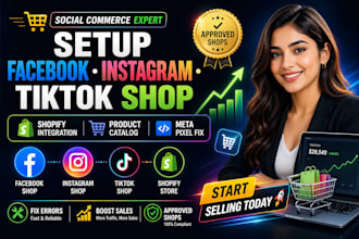 setup, fix facebook shop, instagram shop, tiktok shop, fix meta pixel shopify