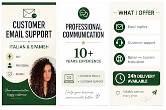 manage customer emails and provide italian spanish support