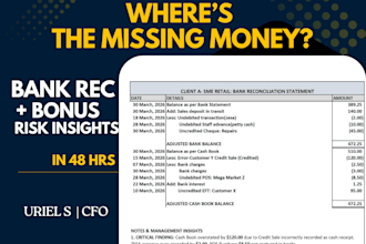 do bank reconciliations and give you risk insights