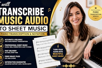 transcribe music audio to sheet music piano transcription notation music score
