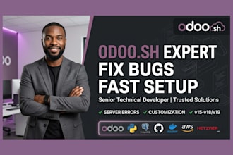 be your odoo expert for odoo setup, customization, fix bugs for odoo website