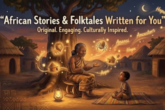 write african inspired stories and folktales