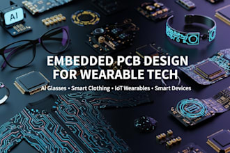 develop embedded pcb for wearable tech ai glasses and smart clothing, gps camera