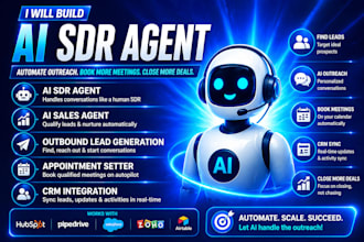 ai sdr agent,ai sales agent outbound lead generation appointment setter CRM dev