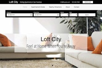 redesign wix vacation rental website, wix short term, apartment rental website