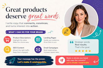 write high converting ecommerce SEO and email copy
