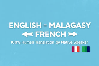 translate english french to malagasy native natural