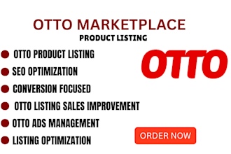 setup and manage otto product listing, fix otto, otto listing seo, otto ads