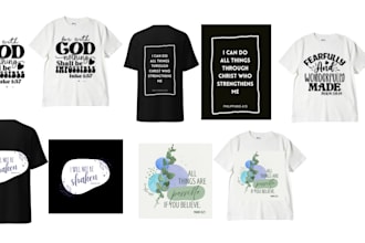 specialize in christian typography tshirt design