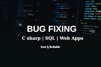 debug and fix backend errors in your c sharp sql web application