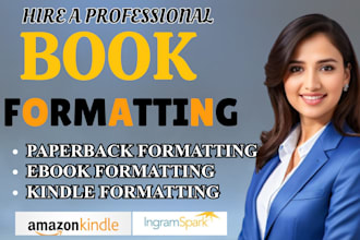 do book formatting, book layout design, kindle ebook format