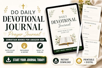 do daily devotional journal, prayer journal,christian books for amazon kdp