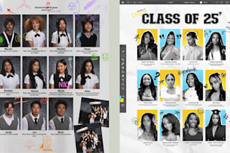 design school yearbook graduation book memory book family photobook tribute page
