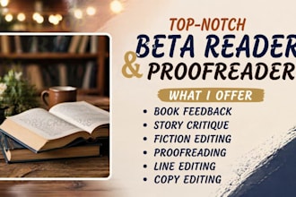 beta read manuscript fiction fantasy romance critique thriller beta reader