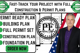 us architect for full permit set,construction plan,foundation plan,building plan